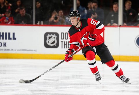 New Jersey Devils Nikita Gusev (Photo by Andy Marlin/NHLI via Getty Images)