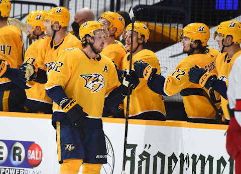 Nashville Predators center Ryan Johansen (92) Mandatory Credit: Christopher Hanewinckel-USA TODAY Sports