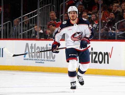 Jack Roslovic #96 of the Columbus Blue Jackets (Photo by Bruce Bennett/Getty Images)