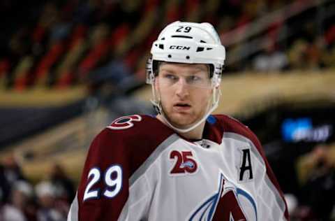 Nathan MacKinnon #29 of the Colorado Avalanche. (Photo by Ethan Miller/Getty Images)