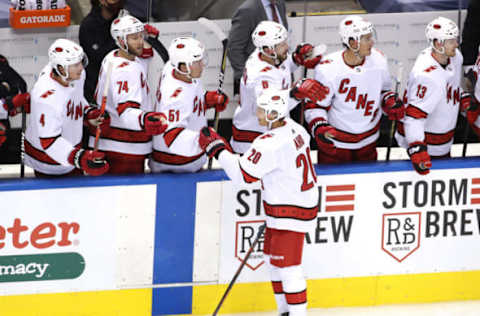 Sebastian Aho #20 of the Carolina Hurricanes (Photo by Andre Ringuette/Freestyle Photo/Getty Images)