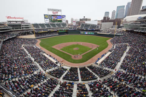 MINNEAPOLIS – MARCH 27: An interior general view of Target Field during the first college baseball game played at the stadium between the Louisiana Tech Bulldogs and the Minnesota Golden Gophers on March 27, 2010, at Target Field. Louisiana Tech won 9-1. Attendance was recorded as 36,056. The opening day MLB game is scheduled to be played on April 12, 2010. (Photo by Wayne Kryduba/Getty Images)