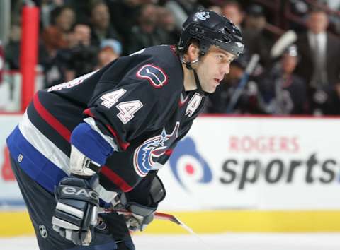 Todd Bertuzzi #44 of the Vancouver Canucks (Photo by Jeff Vinnick/Getty Images)