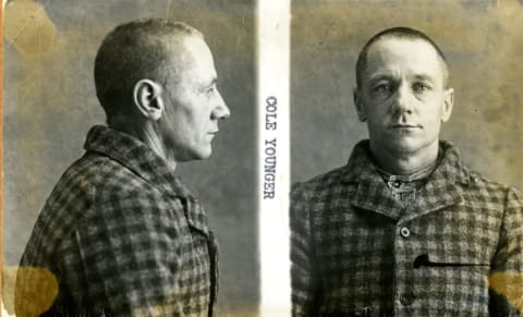 A mug shot of Cole Younger.