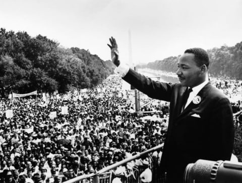 Martin Luther King, Jr. during the 1963 March on Washington.