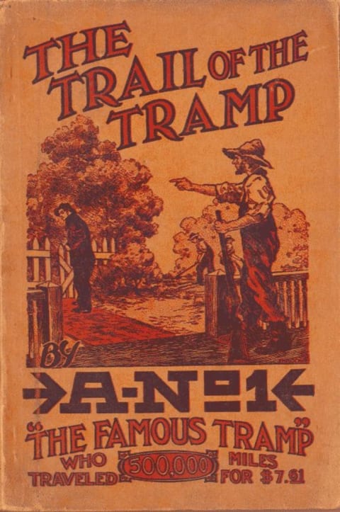 The book cover to Livingston's The Trail of the Tramp