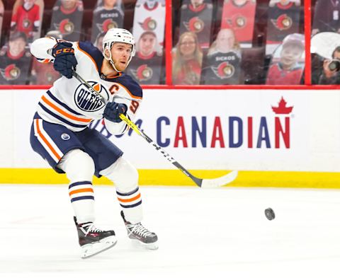 Connor McDavid #97 of the Edmonton Oilers. (Photo by Chris Tanouye/Getty Images)