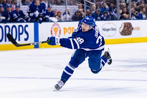 Toronto Maple Leafs – Rasmus Sandin (Photo by Julian Avram/Icon Sportswire via Getty Images)