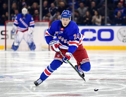 Kaapo Kakko #24 of the New York Rangers. (Photo by Emilee Chinn/Getty Images)