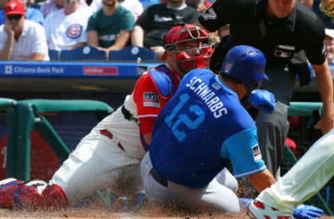 Rupp Might Be Out Behind the Plate. Photo by H. Martin/Getty Images.