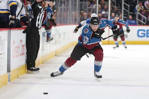 DENVER, CO – OCTOBER 19: Nathan MacKinnon