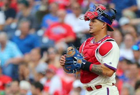 PHILADELPHIA, PA – AUGUST 18: Wilson Rammos #40 of the Philadelphia Phillies in action against the New York Mets during a game at Citizens Bank Park on August 18, 2018 in Philadelphia, Pennsylvania. (Photo by Rich Schultz/Getty Images)