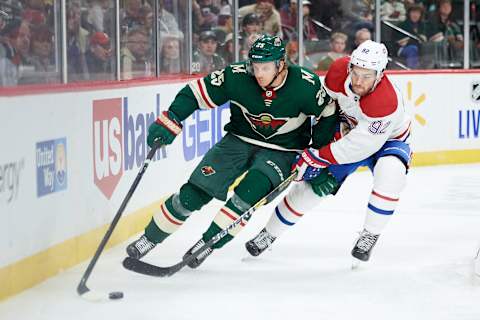 ST PAUL, MINNESOTA – OCTOBER 20: Jonas Brodin #25 of the Minnesota Wild .. (Photo by Hannah Foslien/Getty Images)