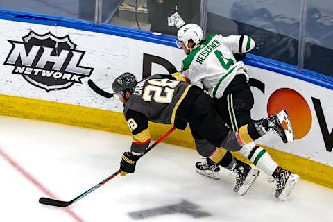 Miro Heiskanen #4 of the Dallas Stars (Photo by Bruce Bennett/Getty Images)