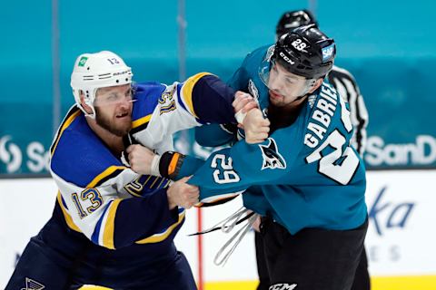 St. Louis Blues left wing Kyle Clifford (13)Mandatory Credit: Darren Yamashita-USA TODAY Sports