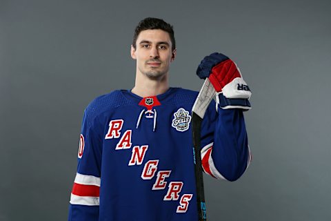 Chris Kreider of the New York Rangers poses for a portrait ahead of the 2020 NHL All-Star Game at Enterprise Center on January 24, 2020.