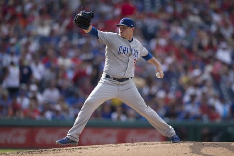 PHILADELPHIA, PA – SEPTEMBER 2: Justin Wilson #37 of the Chicago Cubs pitches against the Philadelphia Phillies at Citizens Bank Park on September 2, 2018 in Philadelphia, Pennsylvania. (Photo by Mitchell Leff/Getty Images)