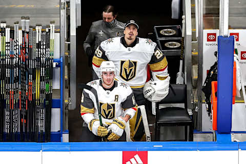 Marc-Andre Fleury #29 of the Vegas Golden Knights (Photo by Bruce Bennett/Getty Images)