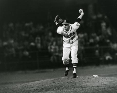 Warren Spahn, Milwaukee/Atlanta Braves (Photo by Mark Rucker/Transcendental Graphics, Getty Images)