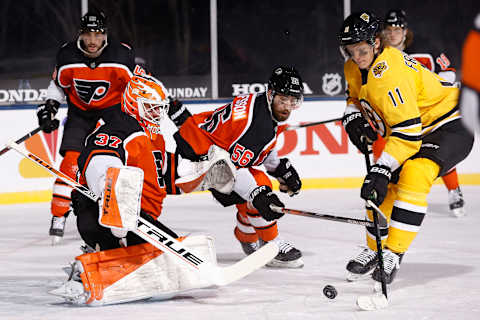 Trent Frederic #11 of the Boston Bruins. (Photo by Christian Petersen/Getty Images)