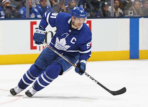 TORONTO, ON – DECEMBER 4: John Tavares #91 of the Toronto Maple Leafs . (Photo by Claus Andersen/Getty Images)