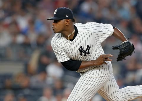 NEW YORK, NY – JULY 01: Luis Severino #40 of the New York Yankees in action against the Boston Red Sox at Yankee Stadium on July 1, 2018 in the Bronx borough of New York City. The Yankees defeated the Red Sox 11-1. (Photo by Jim McIsaac/Getty Images)