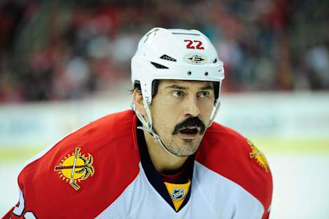 George Parros of the Florida Panthers against the Toronto Maple Leafs in 2013 (Photo by Grant Halverson/Getty Images)