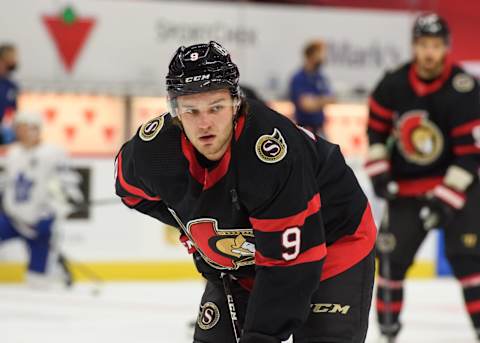 Josh Norris #9 of the Ottawa Senators. (Photo by Matt Zambonin/Freestyle Photography/Getty Images)