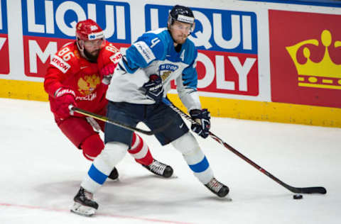 BRATISLAVA, SLOVAKIA – MAY 25: #4 Mikko Lehtonen of Finland. (Photo by RvS.Media/Robert Hradil/Getty Images)