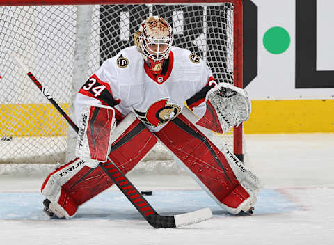 Joey Daccord #34 of the Ottawa Senators (Photo by Claus Andersen/Getty Images)