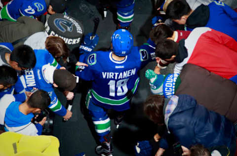 VANCOUVER, BC – OCTOBER 29: Jake Virtanen