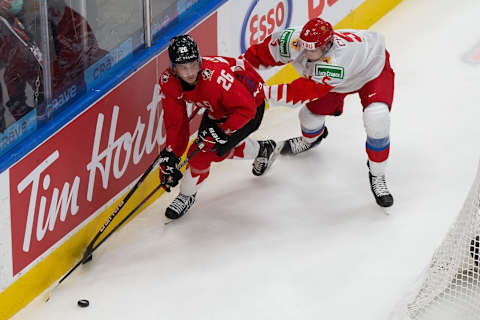 Philip Tomasino #26 of Canada (Photo by Codie McLachlan/Getty Images)