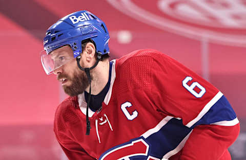 Mar 30, 2021; Montreal, Quebec, CAN; Montreal Canadiens Shea Weber Mandatory Credit: Jean-Yves Ahern-USA TODAY Sports