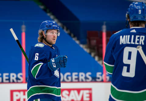 Vancouver Canucks forward Brock Boeser (6). Mandatory Credit: Bob Frid-USA TODAY Sports