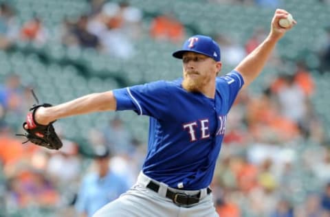 BALTIMORE, MD – JULY 15: Jake Diekman #41 of the Texas Rangers pitches against the Baltimore Orioles at Oriole Park at Camden Yards on July 15, 2018 in Baltimore, Maryland. (Photo by G Fiume/Getty Images)