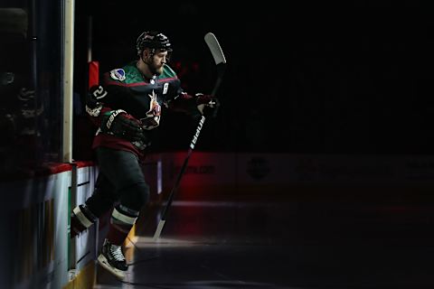 Derek Stepan #21 of the Arizona Coyotes. (Photo by Christian Petersen/Getty Images)