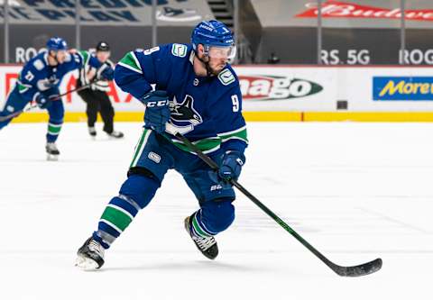 JT Miller of the Vancouver Canucks. (Photo by Rich Lam/Getty Images)