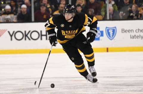 BOSTON, MA – MARCH 11: Torey Krug #47 of the Boston Bruins skates against the Philadelphia Flyers at the TD Garden on March 11, 2017 in Boston, Massachusetts. (Photo by Brian Babineau/NHLI via Getty Images)