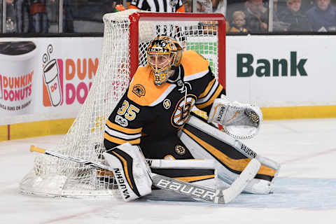 BOSTON, MA – APRIL 8: Anton Khudobin