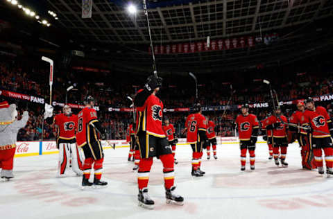 CALGARY, AB – APRIL 7 2018:(Photo by Gerry Thomas/NHLI via Getty Images)