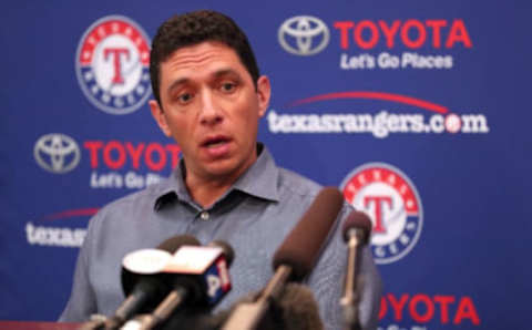 Texas Rangers General Manager Jon Daniels. (Photo by Tom Pennington/Getty Images)