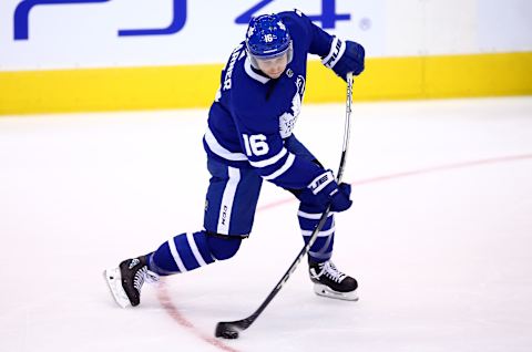 TORONTO, ON – OCTOBER 02: Mitchell Marner #16 of the Toronto Maple Leafs  . (Photo by Vaughn Ridley/Getty Images)