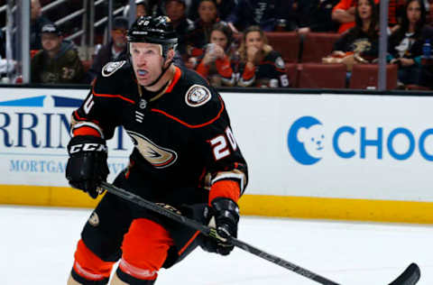 ANAHEIM, CA – MARCH 30: Jason Chimera #20 of the Anaheim Ducks. (Photo by Debora Robinson/NHLI via Getty Images)