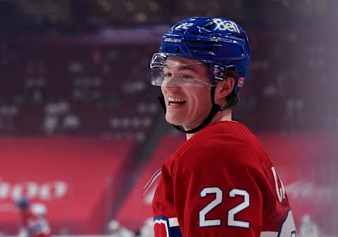 Jun 6, 2021; Montreal, Quebec, CAN; Montreal Canadiens Cole Caufield. Mandatory Credit: Eric Bolte-USA TODAY Sports