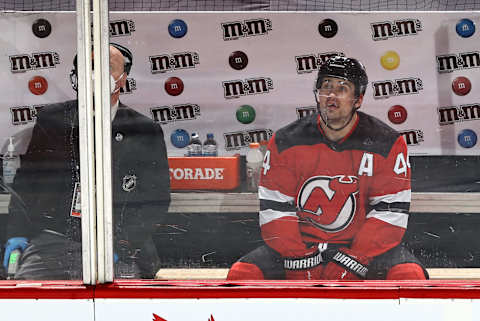 Miles Wood #44 of the New Jersey Devils (Photo by Elsa/Getty Images)