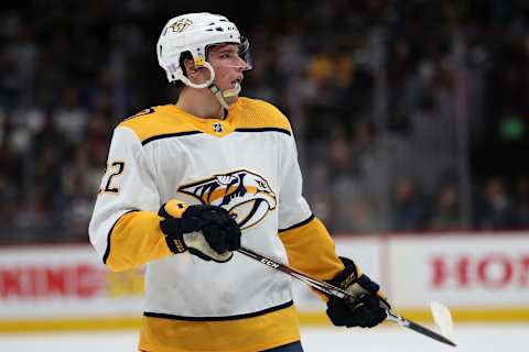 Kevin Fiala #22 of the Nashville Predators (Photo by Matthew Stockman/Getty Images)