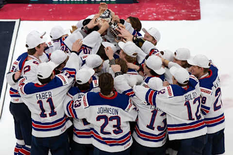 The United States team celebrates its victory. (Photo by Codie McLachlan/Getty Images)