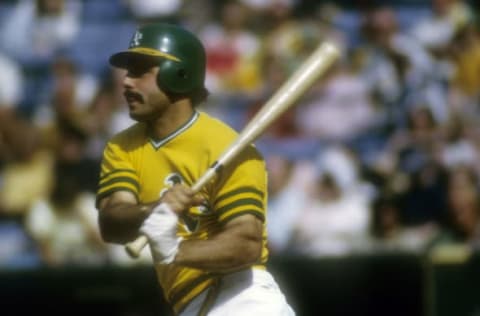 BALTIMORE, MD – CIRCA 1974: Sal Bando #6 of the Oakland Athletics swings and watches the flight of his ball against the Baltimore Orioles during a Major League Baseball game circa 1974 at Memorial Stadium in Baltimore, Maryland. Bando played for the Athletics in 1966-76. (Photo by Focus on Sport/Getty Images)