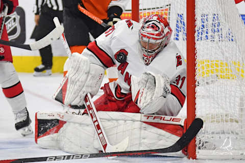 Oct 30, 2023; Philadelphia, Pennsylvania, USA; Frederik Andersen. Mandatory Credit: Eric Hartline-USA TODAY Sports