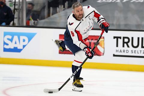 BOSTON, MA – MAY 19: Alex Ovechkin #8 of the Washington Capitals  (Photo by Adam Glanzman/Getty Images)